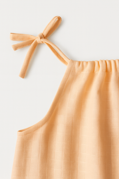 3pcs - Organic Muslin Knot Frock- Pastel Pack