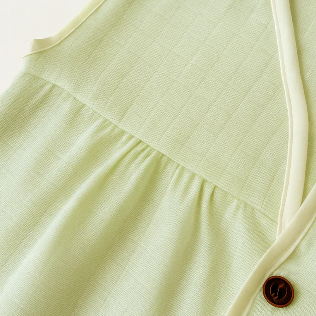 Organic Muslin Frock Jabla- Lemon Drop