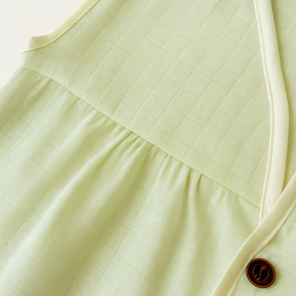 Organic Muslin Frock Jabla- Lemon Drop