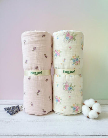 4 PCS- Soft Organic Muslin Swaddles Combo