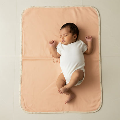 Organic Cotton - Water Proof Sheet (Peach)