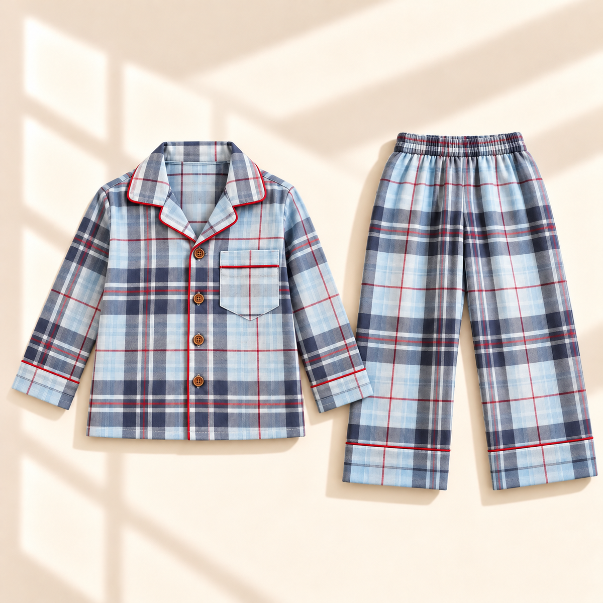Unisex Muslin Cotton Night Suit - Ralph Checks