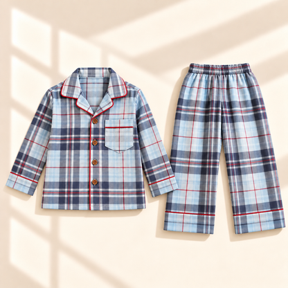 Unisex Muslin Cotton Night Suit - Ralph Checks