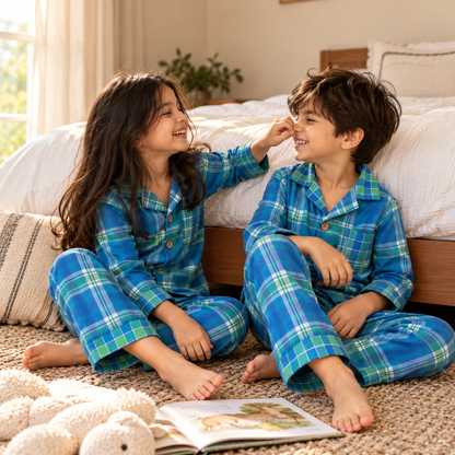 Unisex Muslin Cotton Night Suit - Country Club
