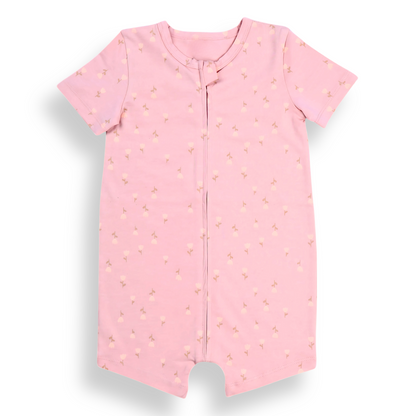 Organic Half Sleeve Baby Romper – BABY Pink