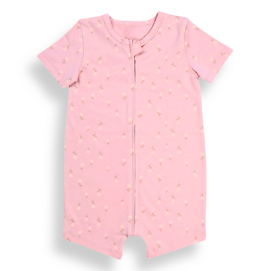 Organic Half Sleeve Baby Romper – BABY Pink