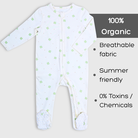 Organic Baby Romper – White