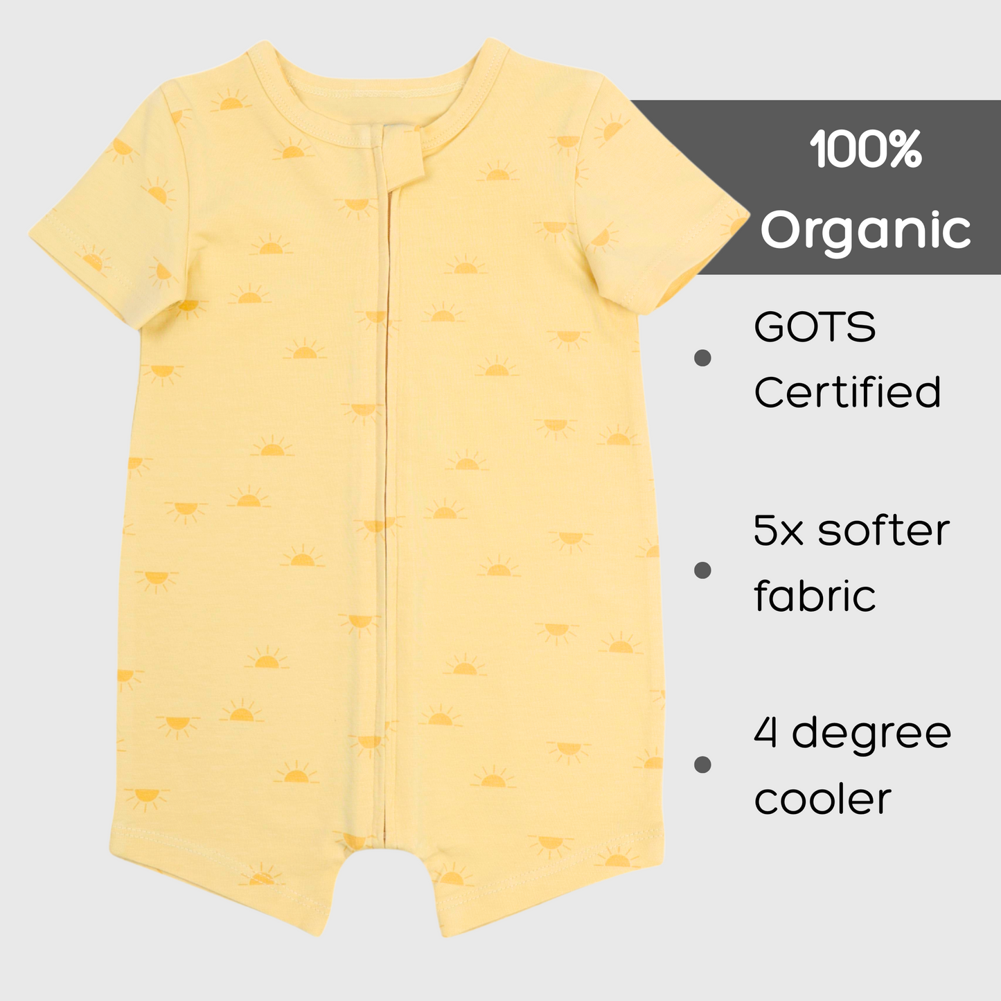 Organic Baby Romper 2-Piece Combo – Pink & Yellow