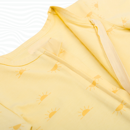 Organic Baby Romper 2-Piece Combo – Pink & Yellow