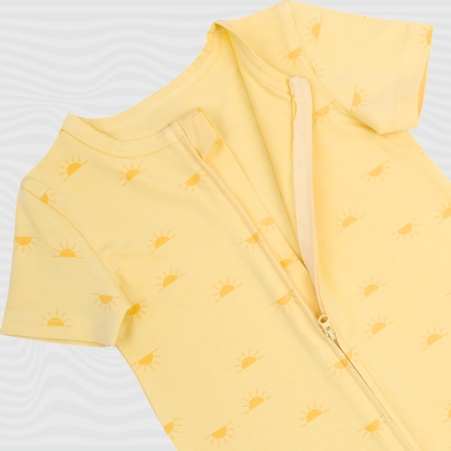 Organic Baby Romper 2-Piece Combo – Pink & Yellow