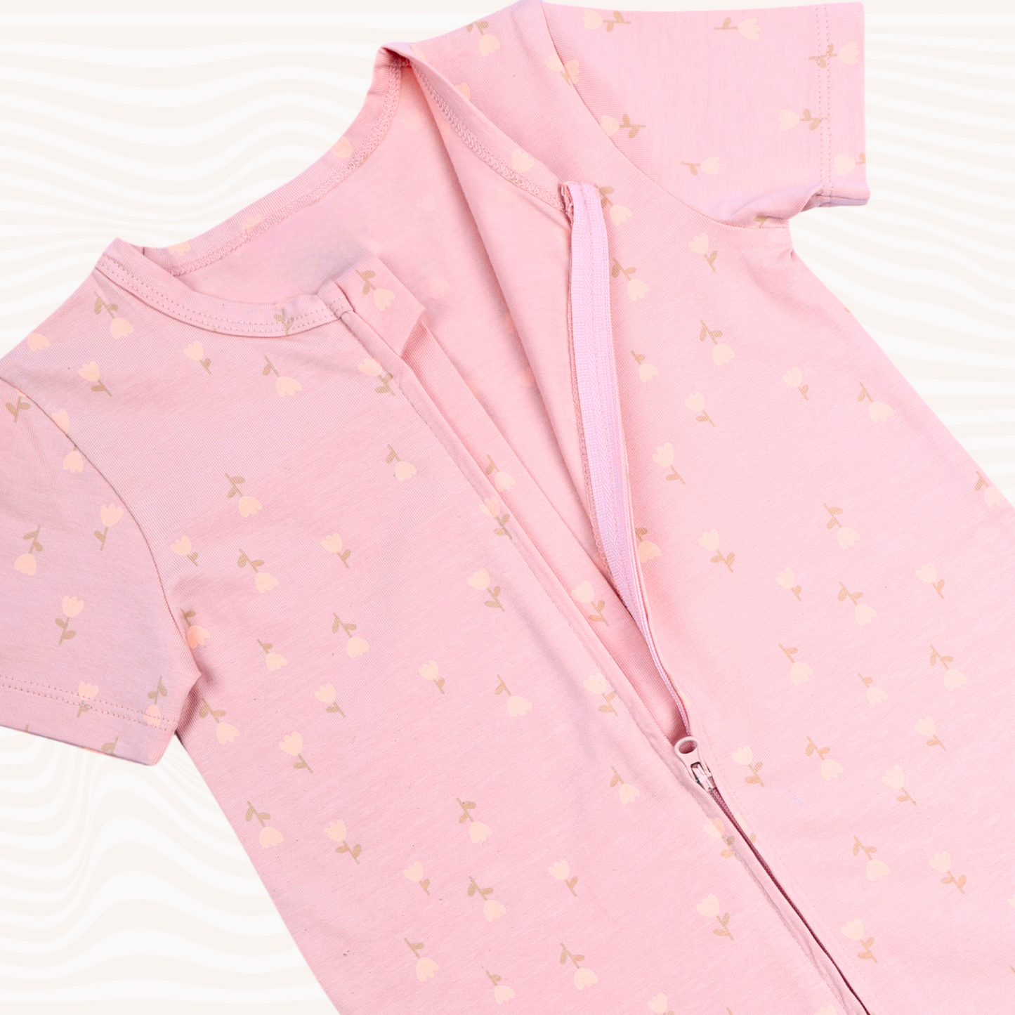 Organic Baby Romper 2-Piece Combo – Pink & Yellow