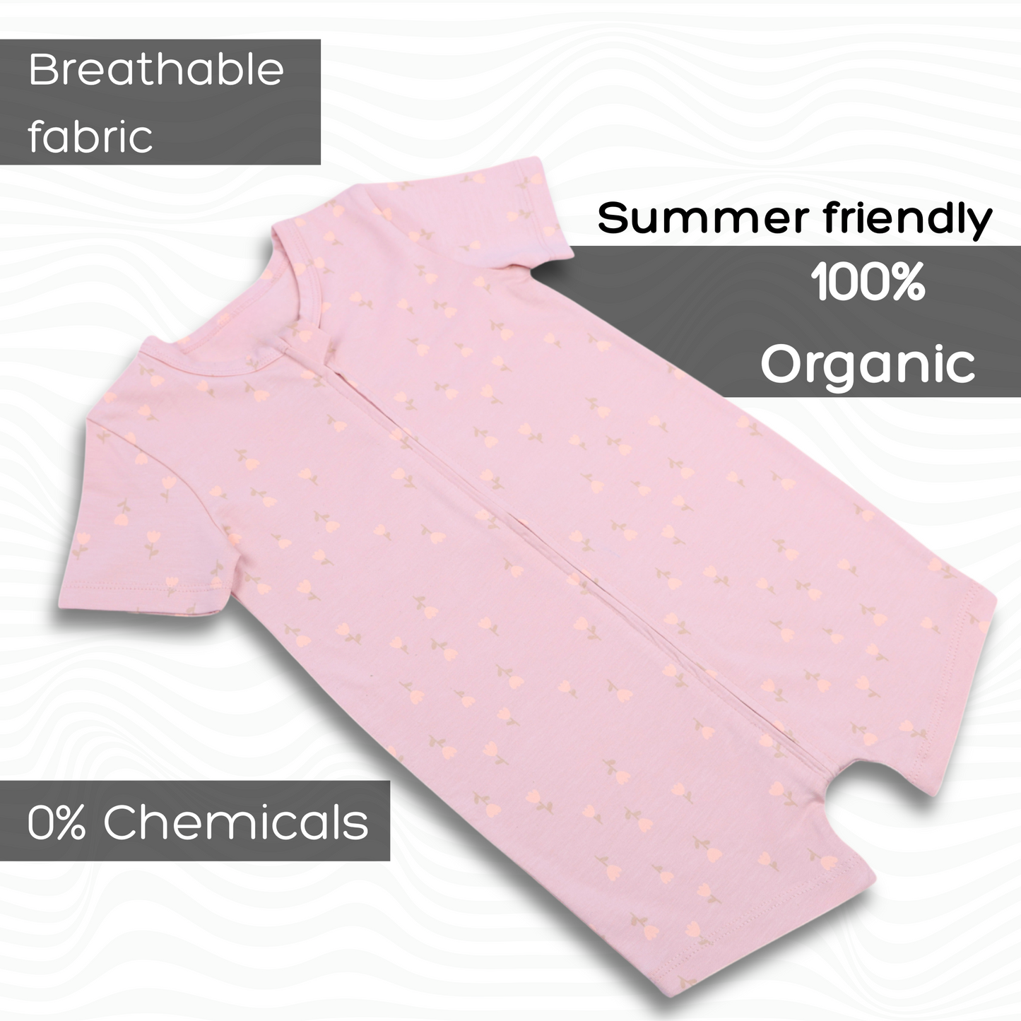 Organic Baby Romper 2-Piece Combo – Pink & Yellow