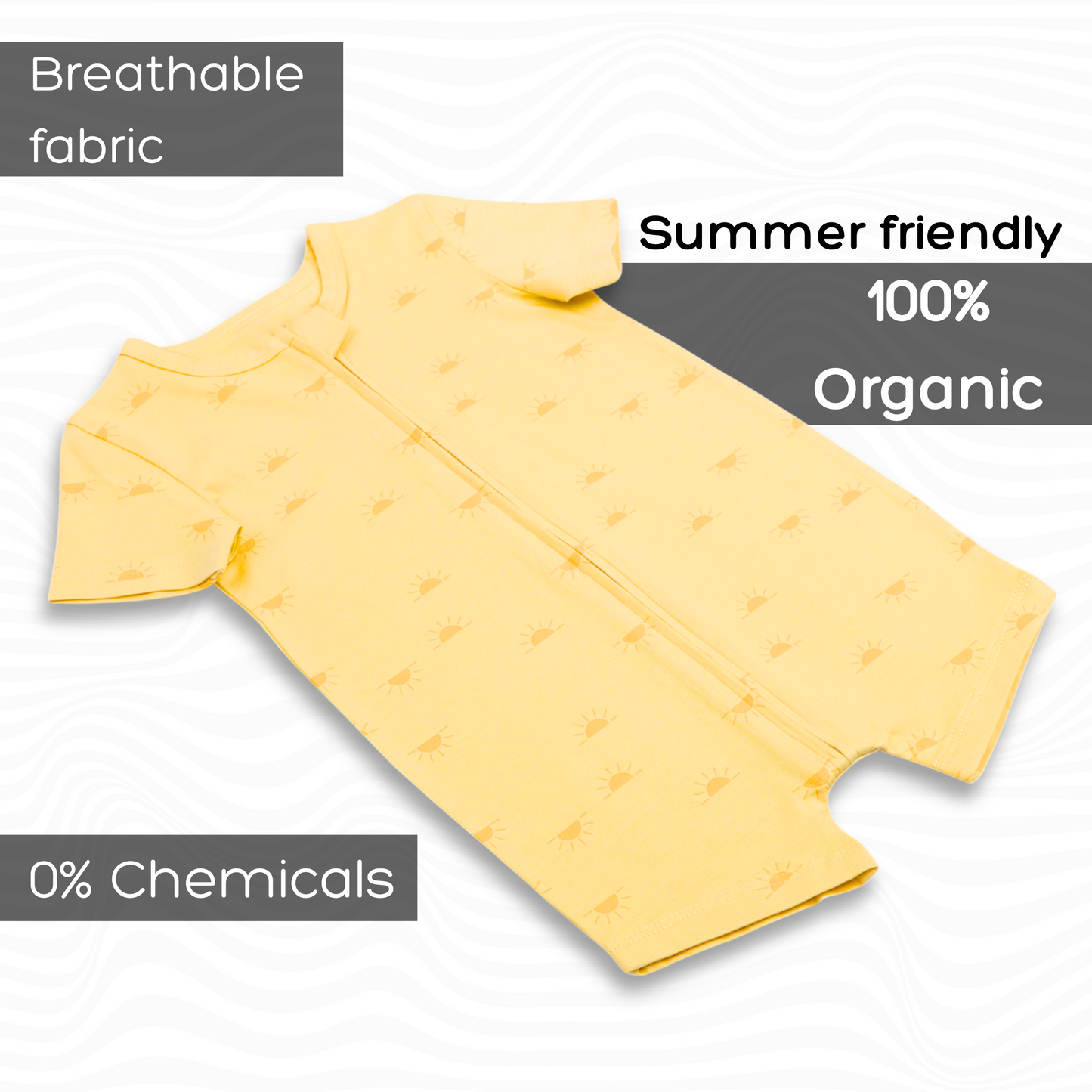 Organic Baby Romper 2-Piece Combo – Pink & Yellow