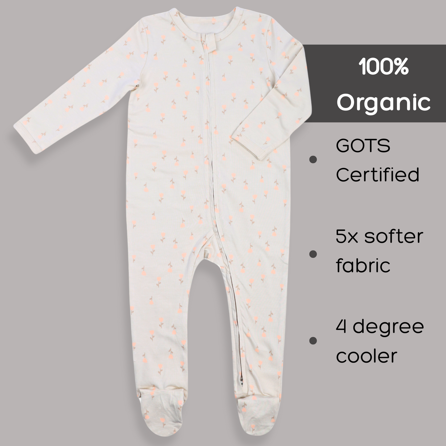 Organic Baby Romper 2-Pack – Ivory & White