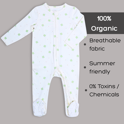 Organic Baby Romper Set of 2 – White & Pink Combo