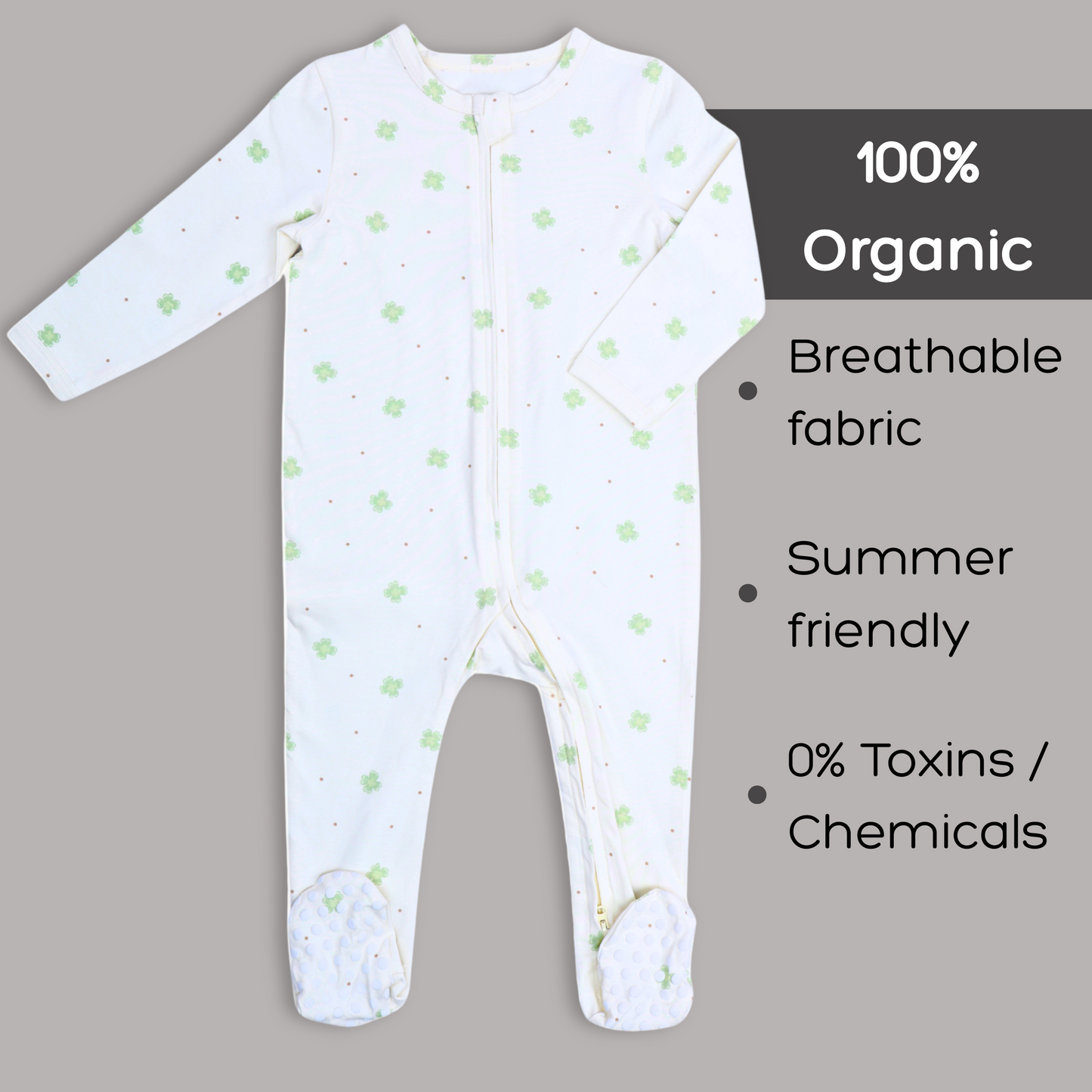 Organic Baby Romper 2-Piece Combo – White & Yellow