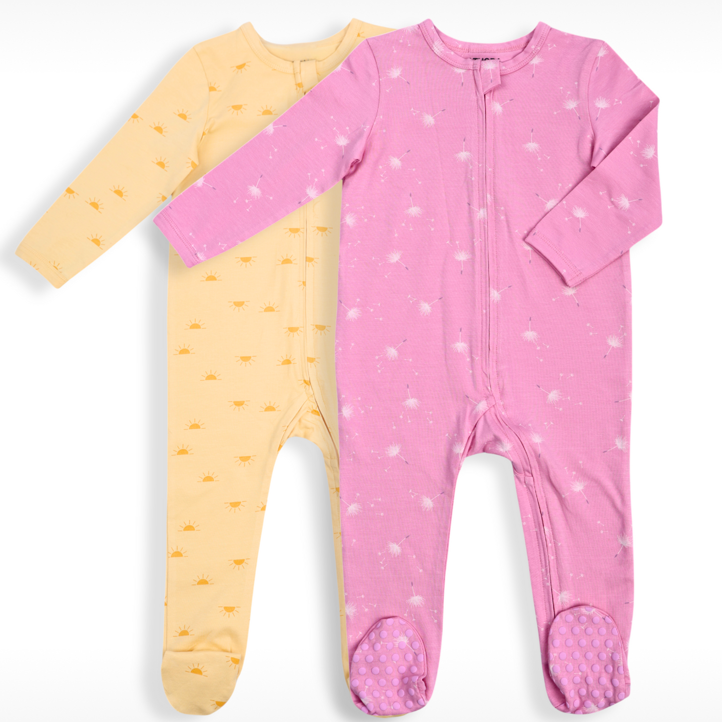 Organic Baby Romper 2-Piece Combo – Yellow & Pink