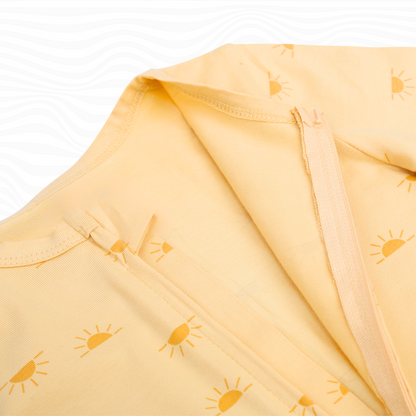 Organic Baby Romper 2-Piece Combo – Yellow & Pink