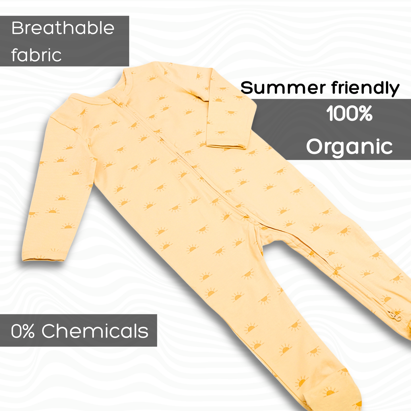 Organic Baby Romper 2-Piece Combo – Yellow & Pink