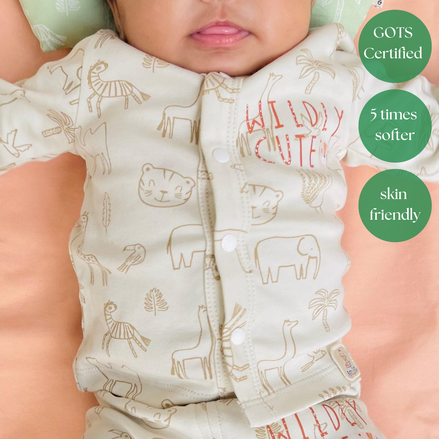 Organic cotton shirt - with foldable mittens - parentree.co