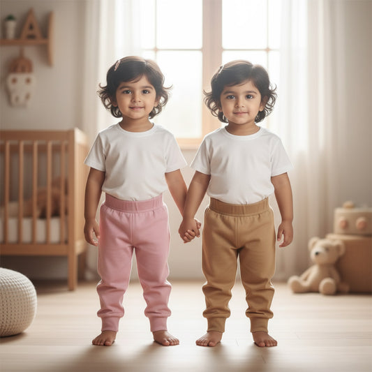 2-pack Cotton joggers- Brown