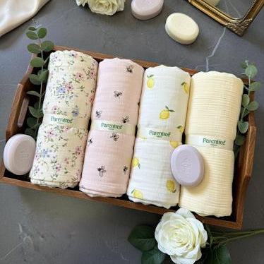 4 PCS- Soft Organic Muslin Swaddles Combo