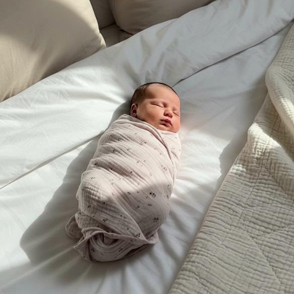 2 PCS- Soft Organic Muslin Swaddles Floral