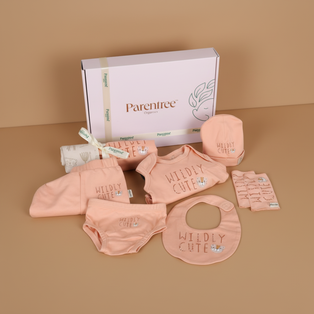 Organic Cotton - Baby Kit (Peach) - 08 Pcs.