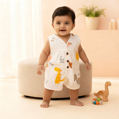 Organic Muslin Frock Jabla- Tiny Sour