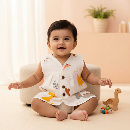 Organic Muslin Frock Jabla- Tiny Sour