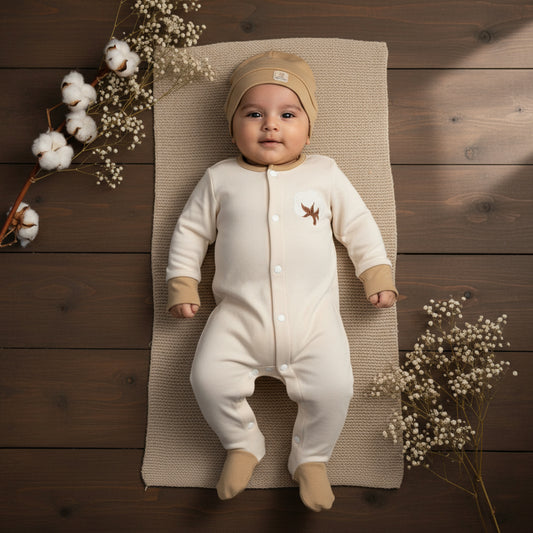 Organic Cotton Romper I & Cap