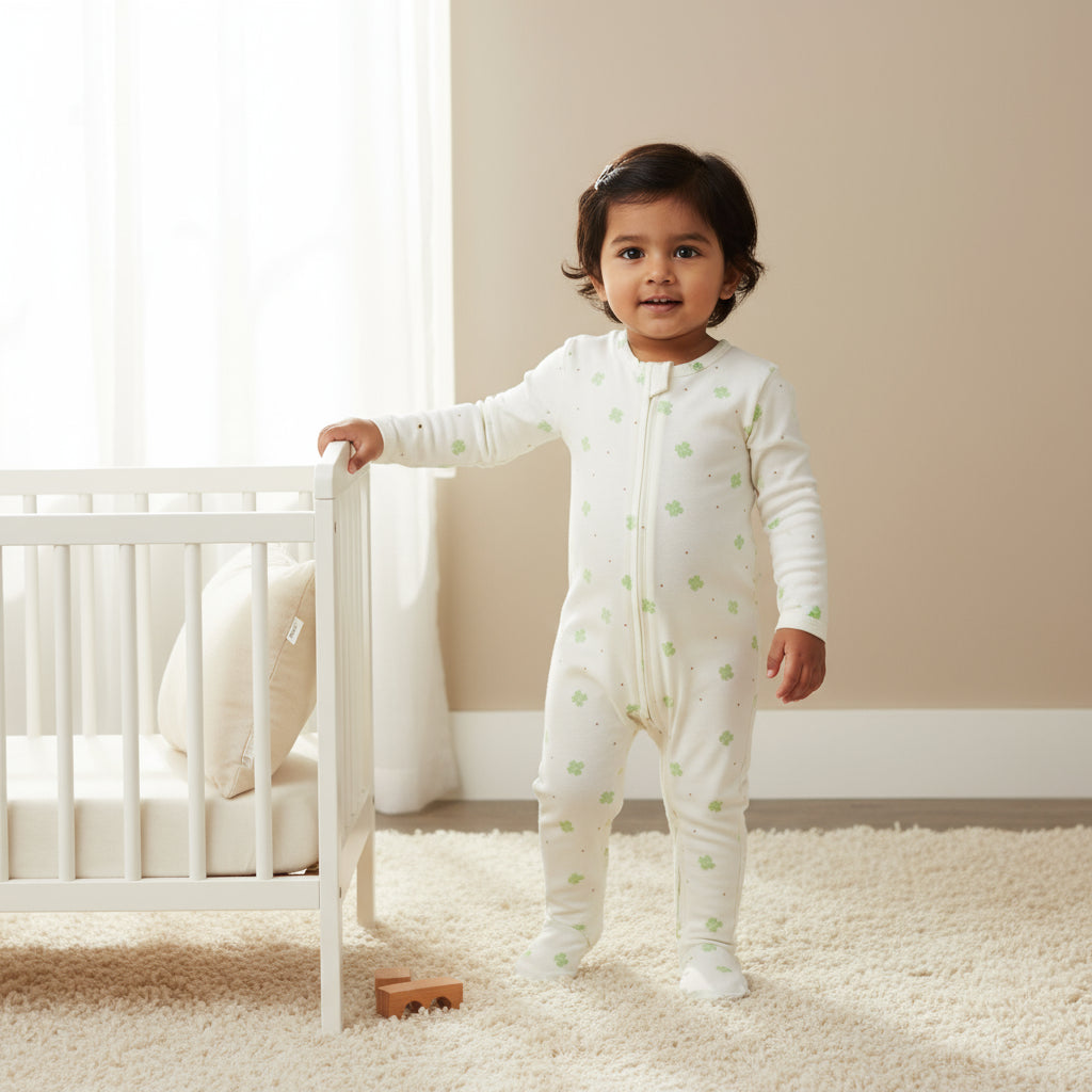 Organic Baby Romper – White