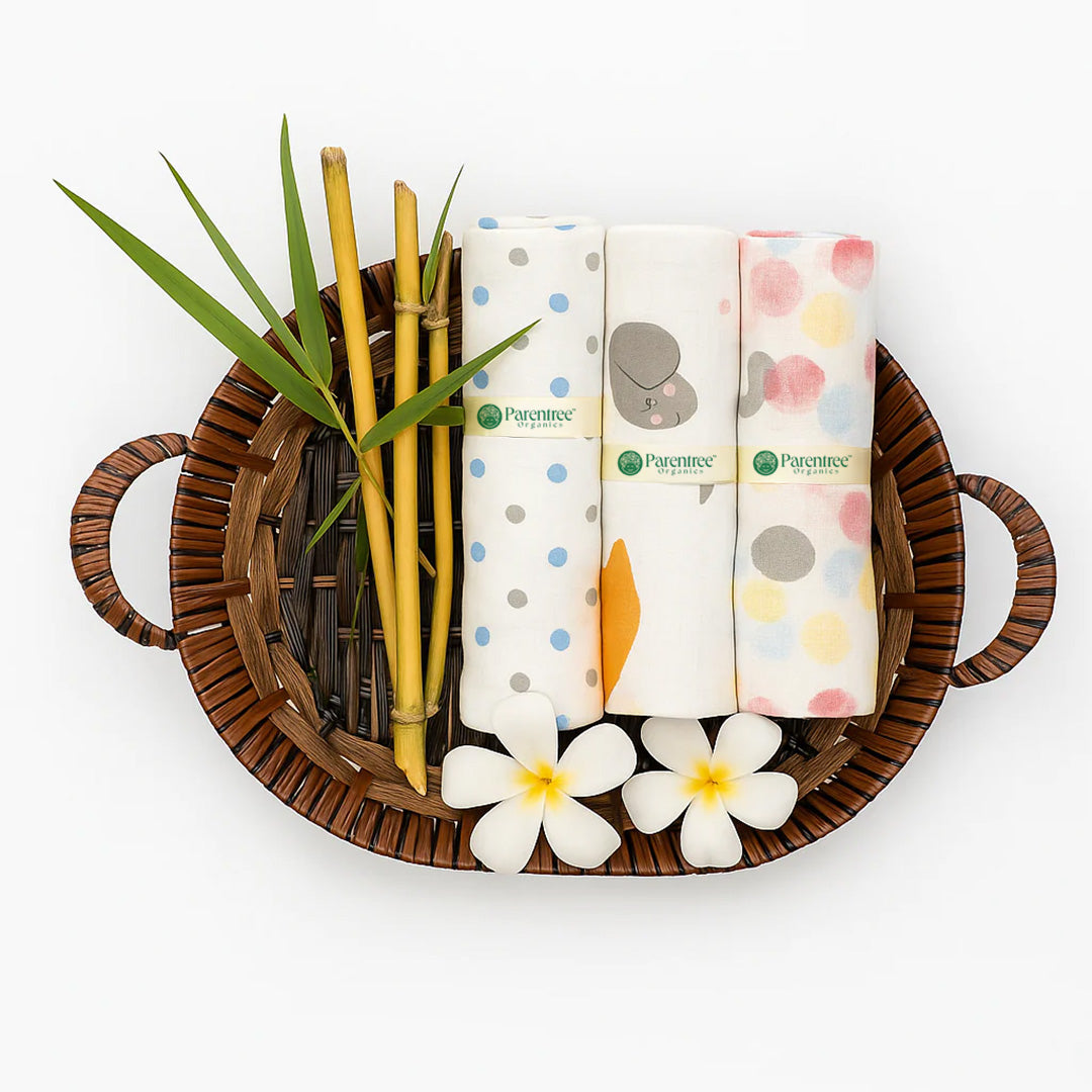 Organic muslin Swaddle 3 pcs - Dreamy Dots