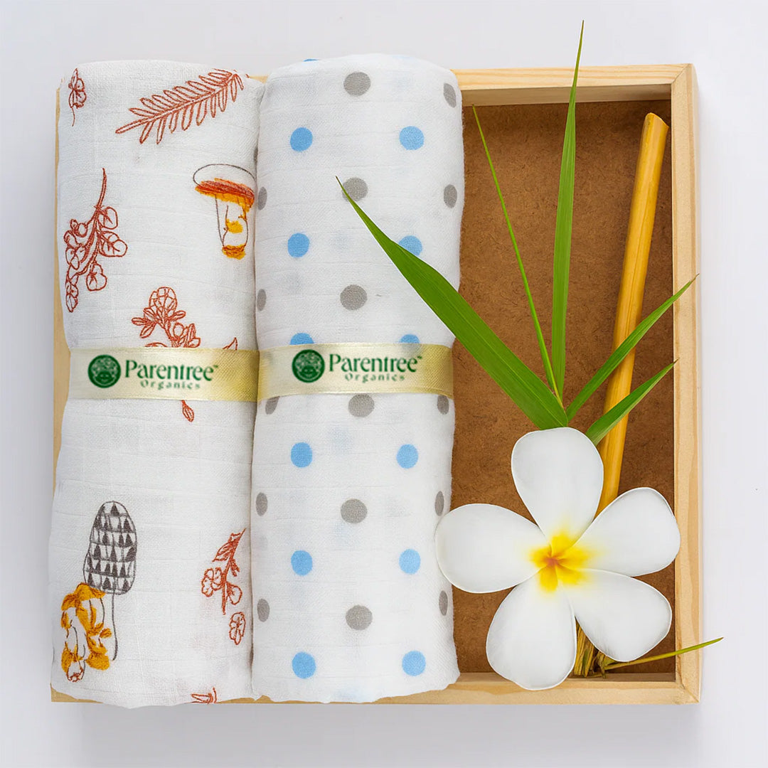 Organic muslin Swaddle 2 pcs - Pure Play