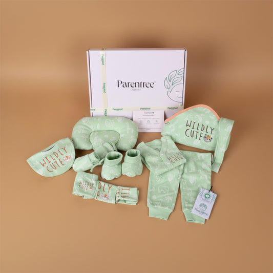 Organic Cotton - Baby Kit (Green) - 13 Pcs.