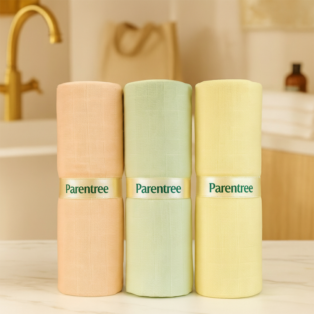 Organic muslin Swaddle 3 pcs - Pastel Colours