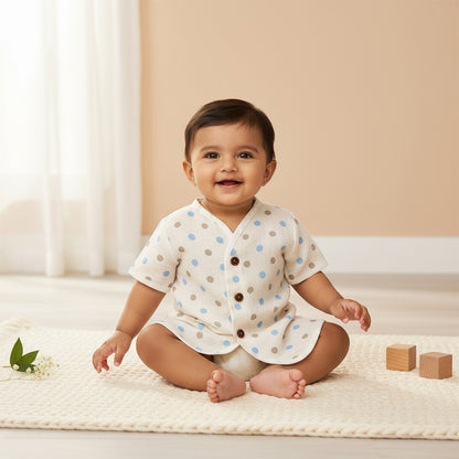 Organic Muslin Jabla - Polka Dot