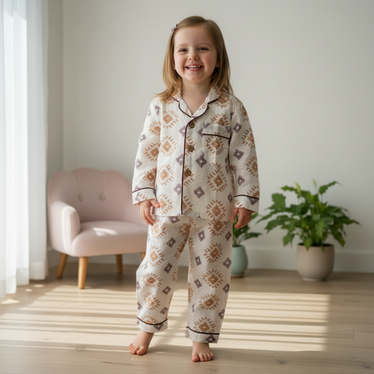Cute crinkle muslin - night suit